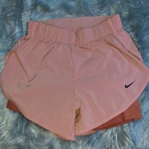 COPY - pink and maroon nike Dri-fit shorts size xs